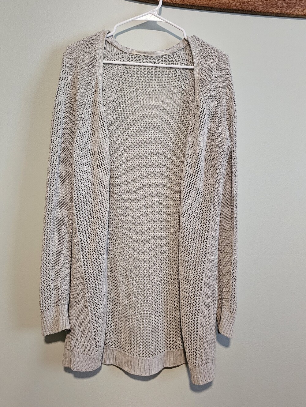 Athleta Light Gray Open Cardigan, Medium